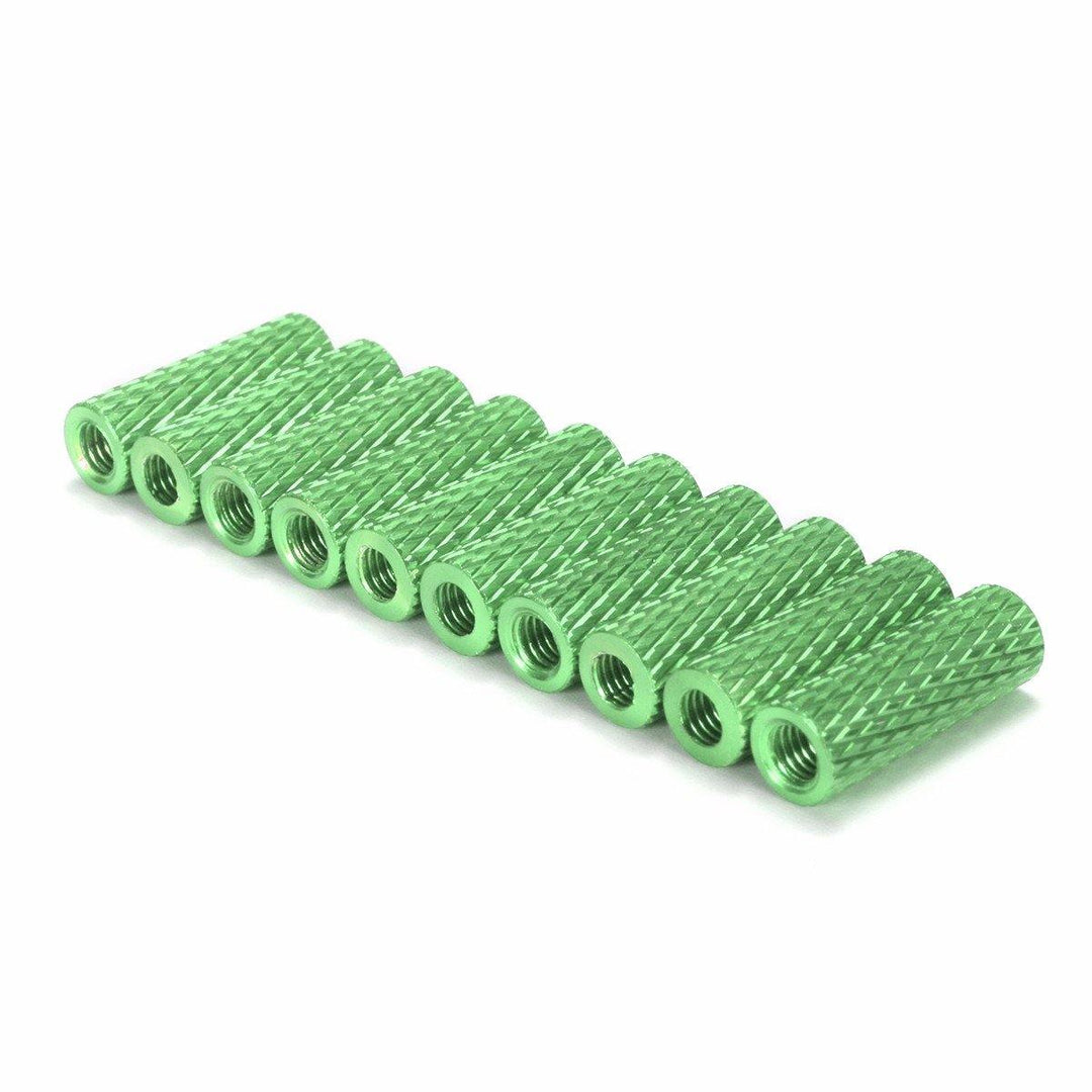 Suleve™ M3AS2 10Pcs M3 10mm Knurled Standoff Aluminum Alloy Anodized Spacer - MRSLM