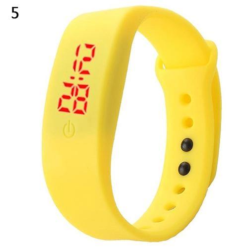 Women Men Silicone Band Strap Digital LED Display Bracelet Wrist Sports Watch - MRSLM