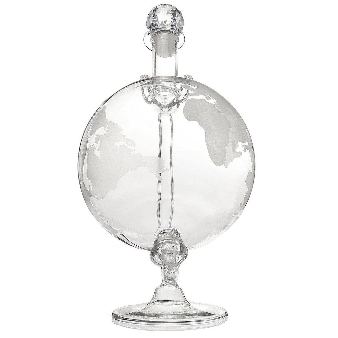 1L Whiskey World Globe Glass Crystal Decanter Liquor Spirits Bottles Gift - MRSLM