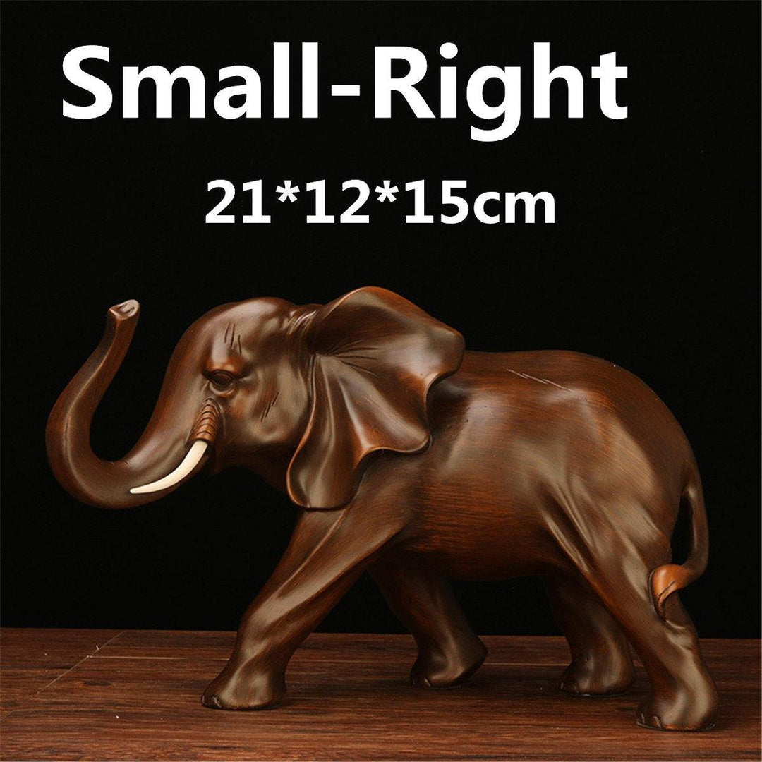 Resin Elephant Statue Fortune Mascot Living Room Cabinet TV Office Home Decorations - MRSLM