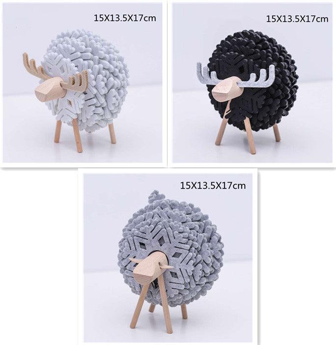 Sheep Elk Anti-Skid Absorbent Insulation Tea Ceremony Felt Coaster Japanese Style Creative Home Office - MRSLM