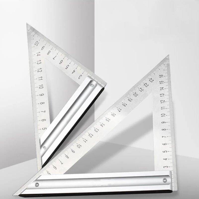 Greener 90 Degree Square Ruler Triangle Ruler Stainless Steel Multi-Function Triangle Board Woodworking Protractor Measuring Instrument - MRSLM