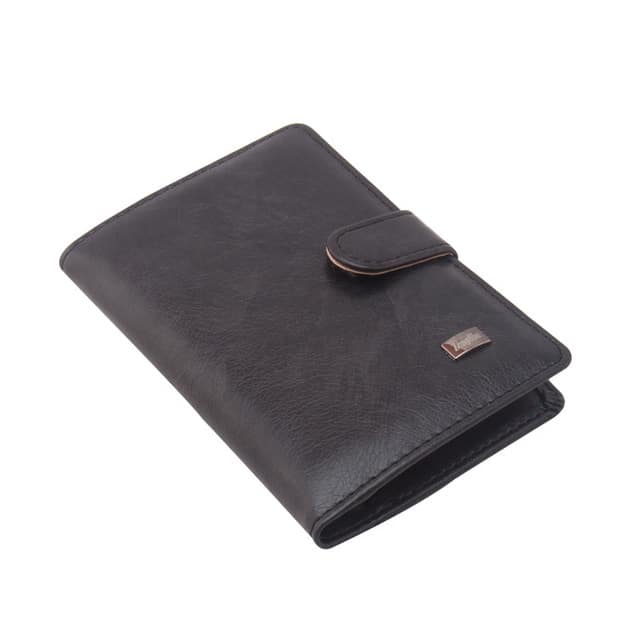 Men's Faux Leather Passport Cover with Driver License Compartment