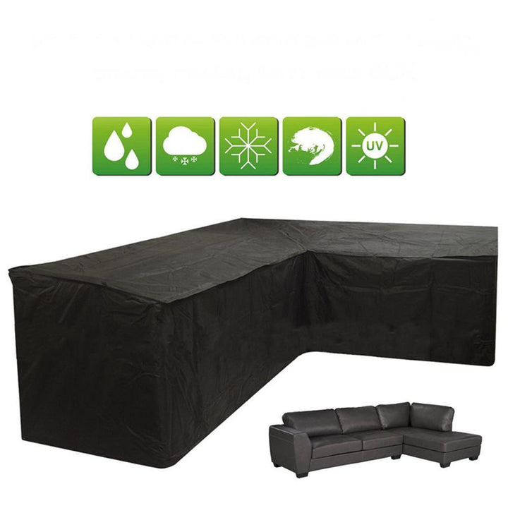 260x192x76x89cm L Shape Corner Sofa Couch Cover Waterproof Sectional Furniture Rain Protector - MRSLM