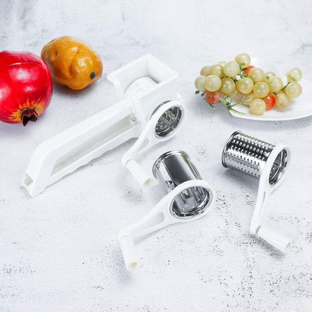 3 In 1 Manual Cheese Grater Rotary Grater Butter Vegetable Fruit Slicer Cutter Kitchen - MRSLM