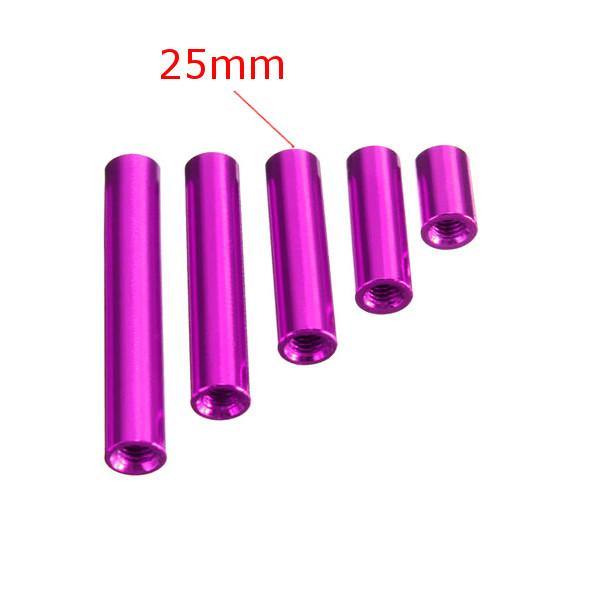 Suleve™ M3AR8 M3 Aluminum Alloy Standoff Studs 10-35mm Purple Round PCB Board Standoffs 10pcs - MRSLM