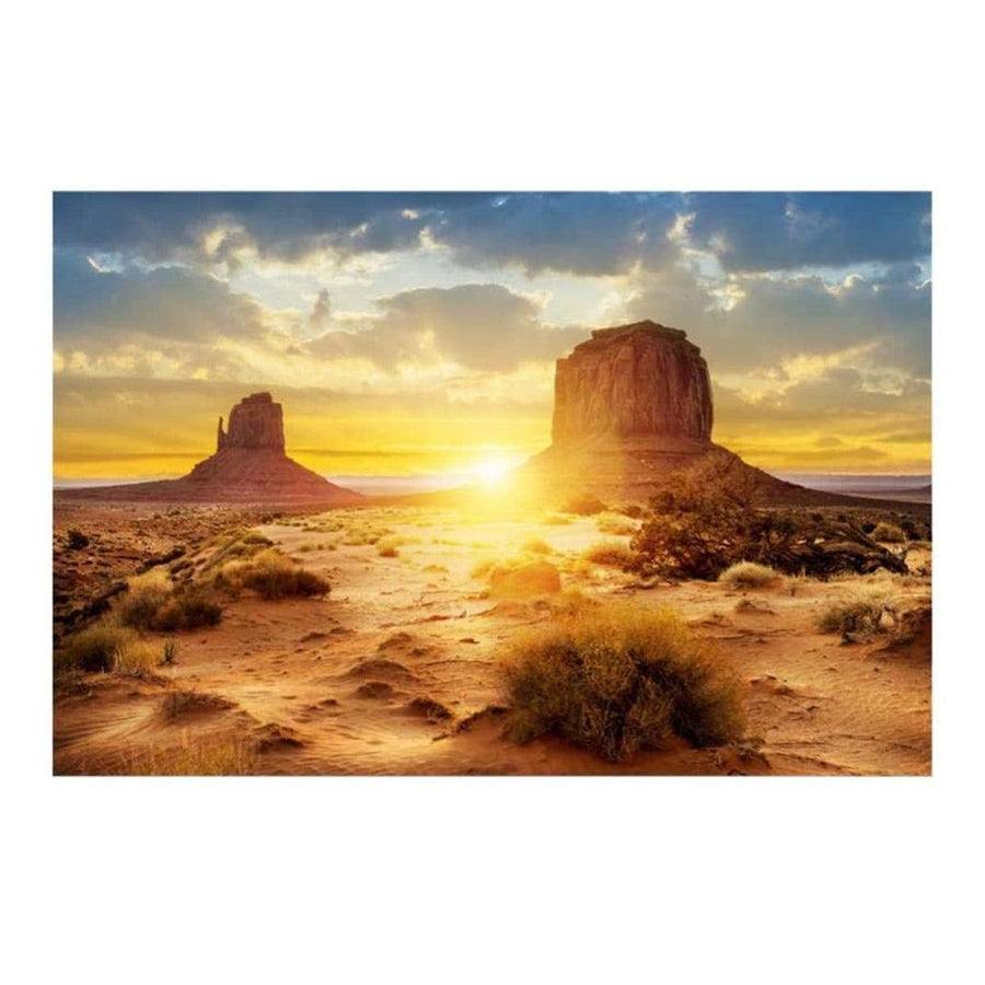 Sun Desert Adhesive Poster Aquarium Fish Tank Background Sticker Home Office Decor - MRSLM