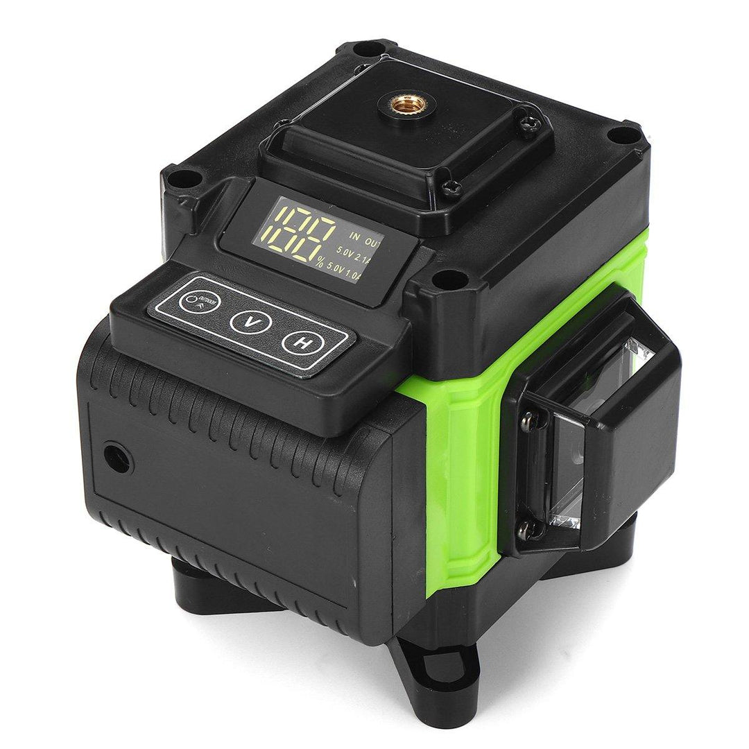 12/16 Line Green Light Laser Level Digital Self Leveling 360° Rotary Measure Tool - MRSLM