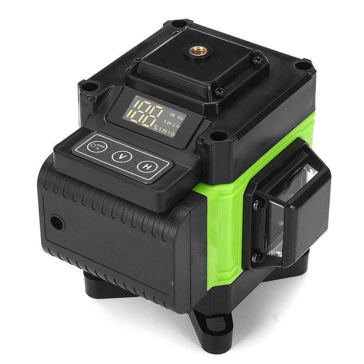 12/16 Line Green Light Laser Level Digital Self Leveling 360° Rotary Measure Tool - MRSLM