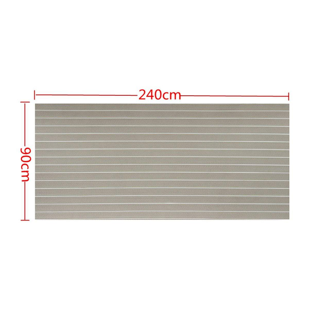 240cmx90cmx5mm Marine Flooring Faux Teak Grey With White Lines EVA Foam Boat Decking Sheet - MRSLM