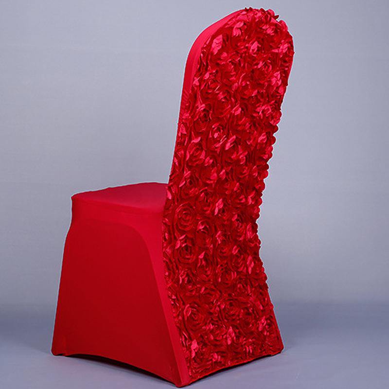 Universal Rose Wedding Chair Covers Stretch Polyester Party Spandex Chair Covers for Wedding Decor - MRSLM