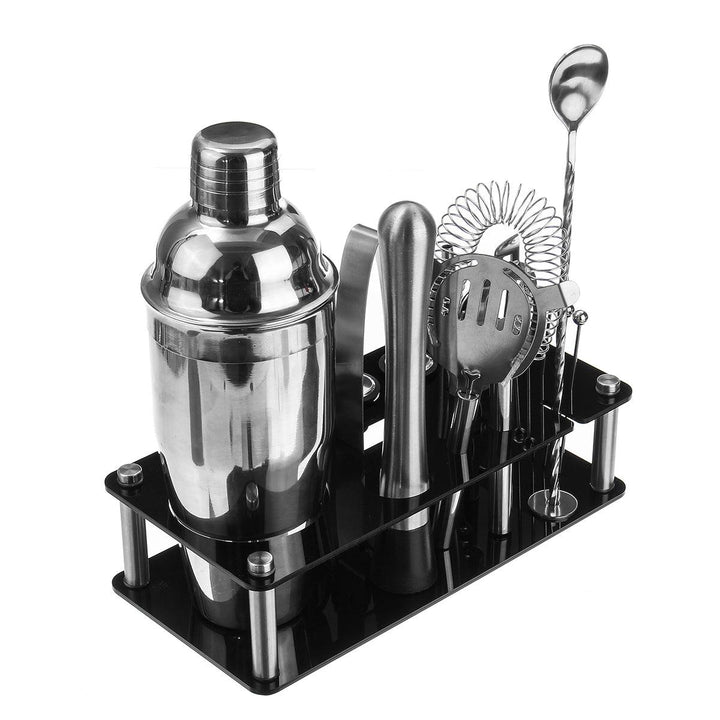 18Pcs Cocktail Shaker Accessories Set Barware Bar Mixing Making + Acrylic Holder - MRSLM