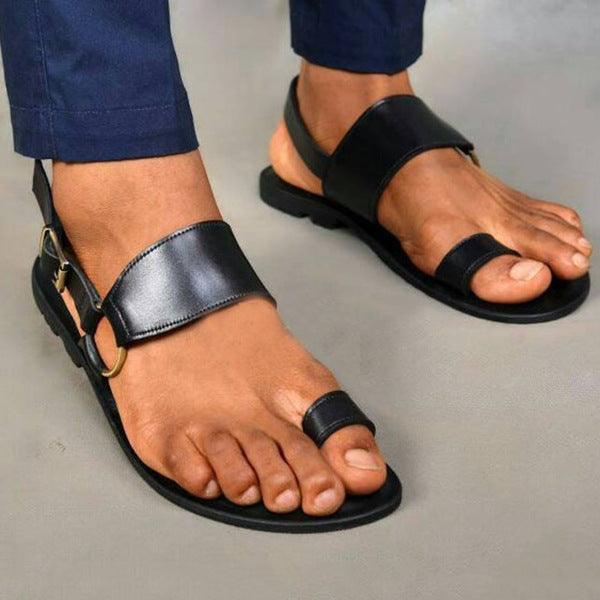 Flat Bottom Square Toe Front And Rear Empty Casual All-match Men's Single Shoe Sandals - MRSLM