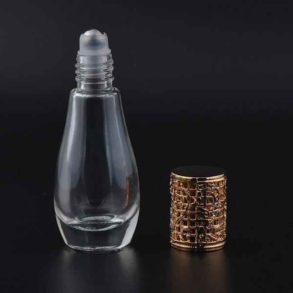 12ml Empty Perfume Bottle Metal Roller Ball Glass Bowling Shape Bottles Refillable Container - MRSLM