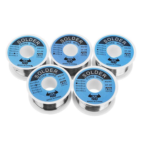 DANIU 100g 63/37 Tin Lead Rosin Core 0.5-2mm 2% Flux Reel Welding Line Solder Wire - MRSLM