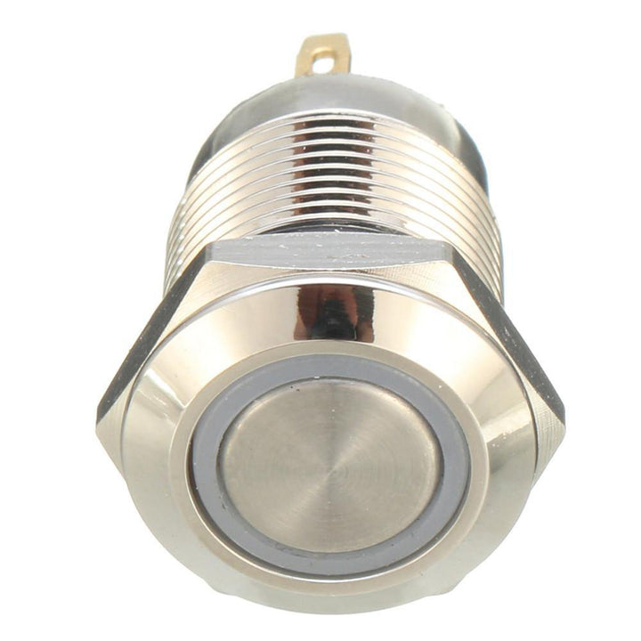 Machifit DC 5V 19mm 4 Pin Momentary Switch Led Light Metal Push Button Waterproof Switch - MRSLM