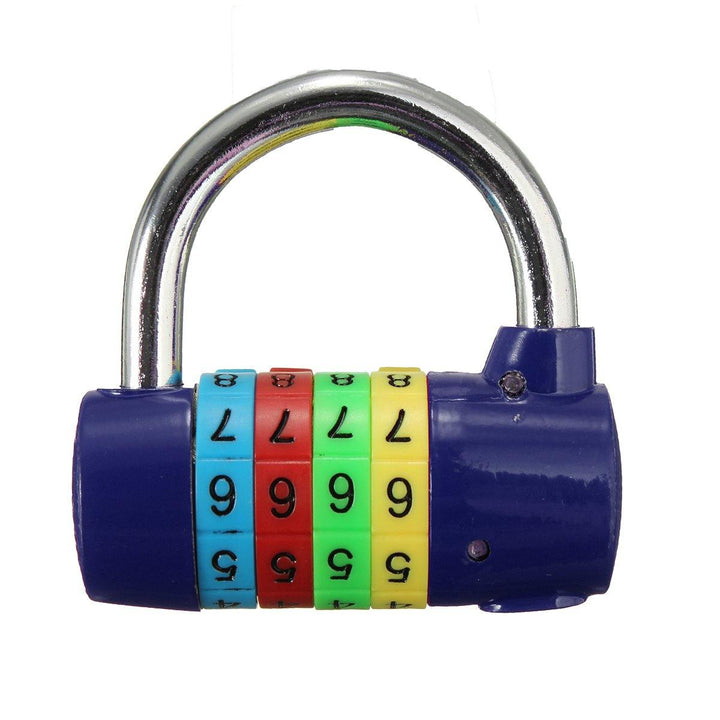 4 Digit Resettable Combination Padlock Travel Luggage Bag Diary Suitcase Code Security Lock - MRSLM