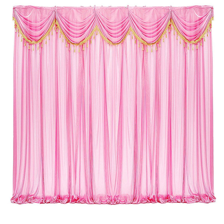 Wedding Party Backdrop Curtains Background Decor Draping Removable Swags Decor - MRSLM