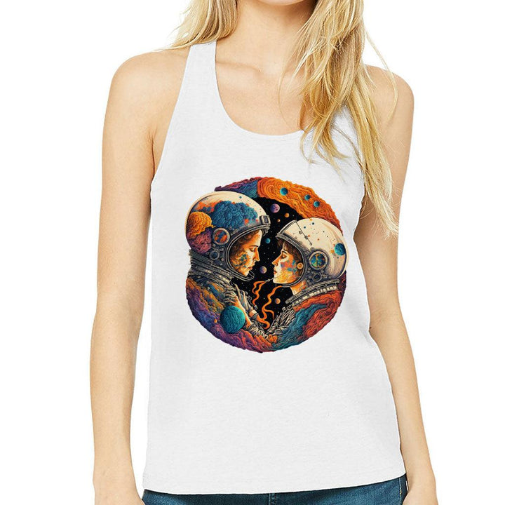 Love Astronaut Women's Racerback Tank - Fantasy Tank Top - Art Workout Tank - MRSLM