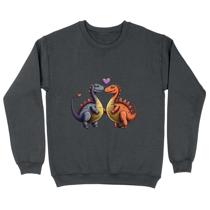 Love Couple Sweatshirt - Dinosaur Print Crewneck Sweatshirt - Printed Sweatshirt - MRSLM