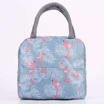 Patterned Portable Lunch Bag with Zipper