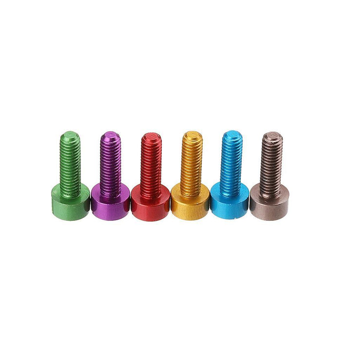 Suleve™ M3AH12 10Pcs M3×10mm Hex Socket Screw M3 Cap Head Bolt 7075 Aluminum Alloy Multicolor - MRSLM