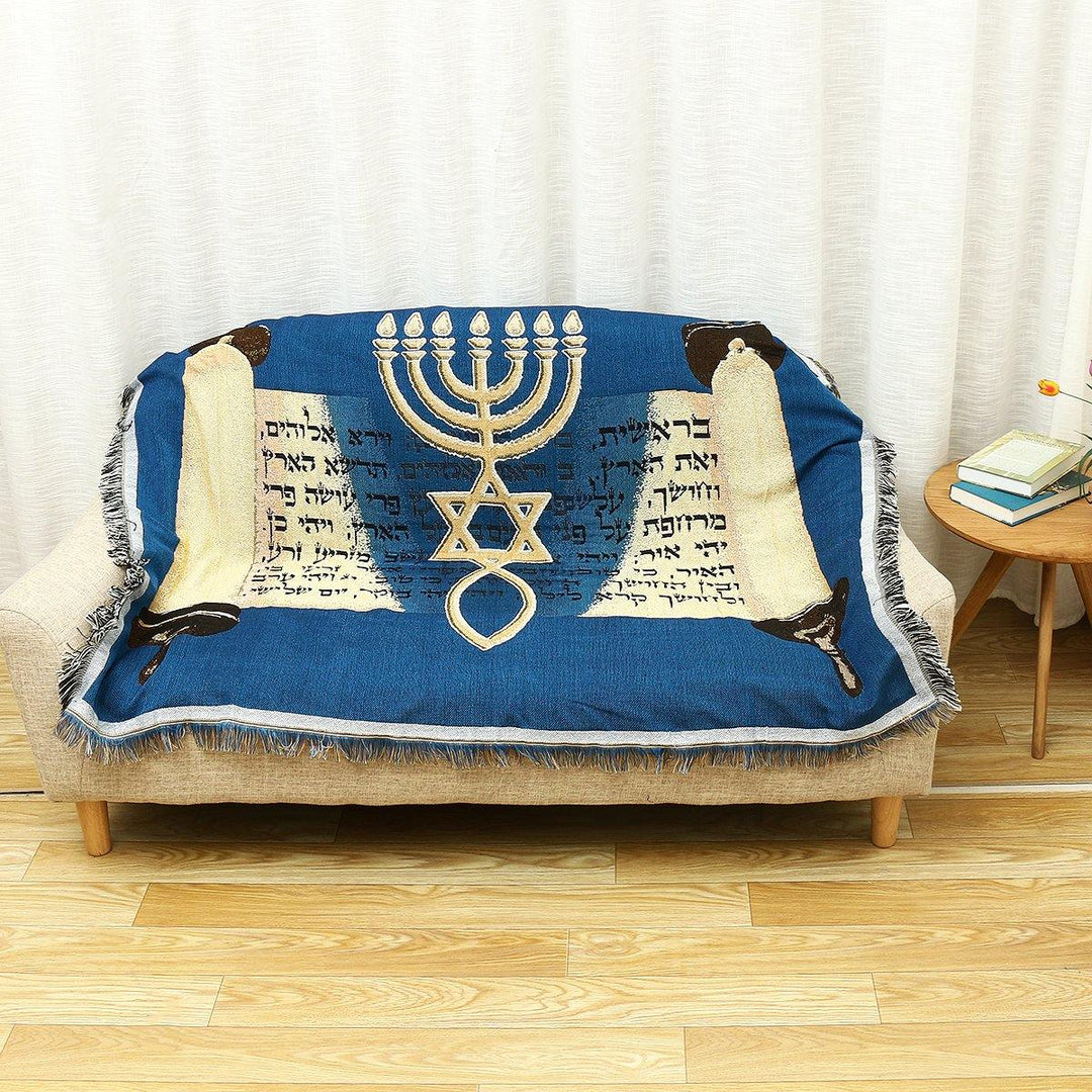 Folding Decorative Blanket Knit Tapestry Prayer Carpet Middle East Sofa Towel for Home Textiles - MRSLM