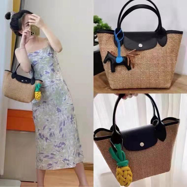 Tote Hand-held Oblique Cross One-shoulder Straw Women's Bag - MRSLM