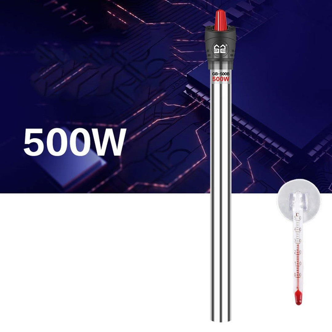 25W-500W Aquarium Submersible Fish Tank Heater Stainless Steel Heating Rod Water Thermostat - MRSLM