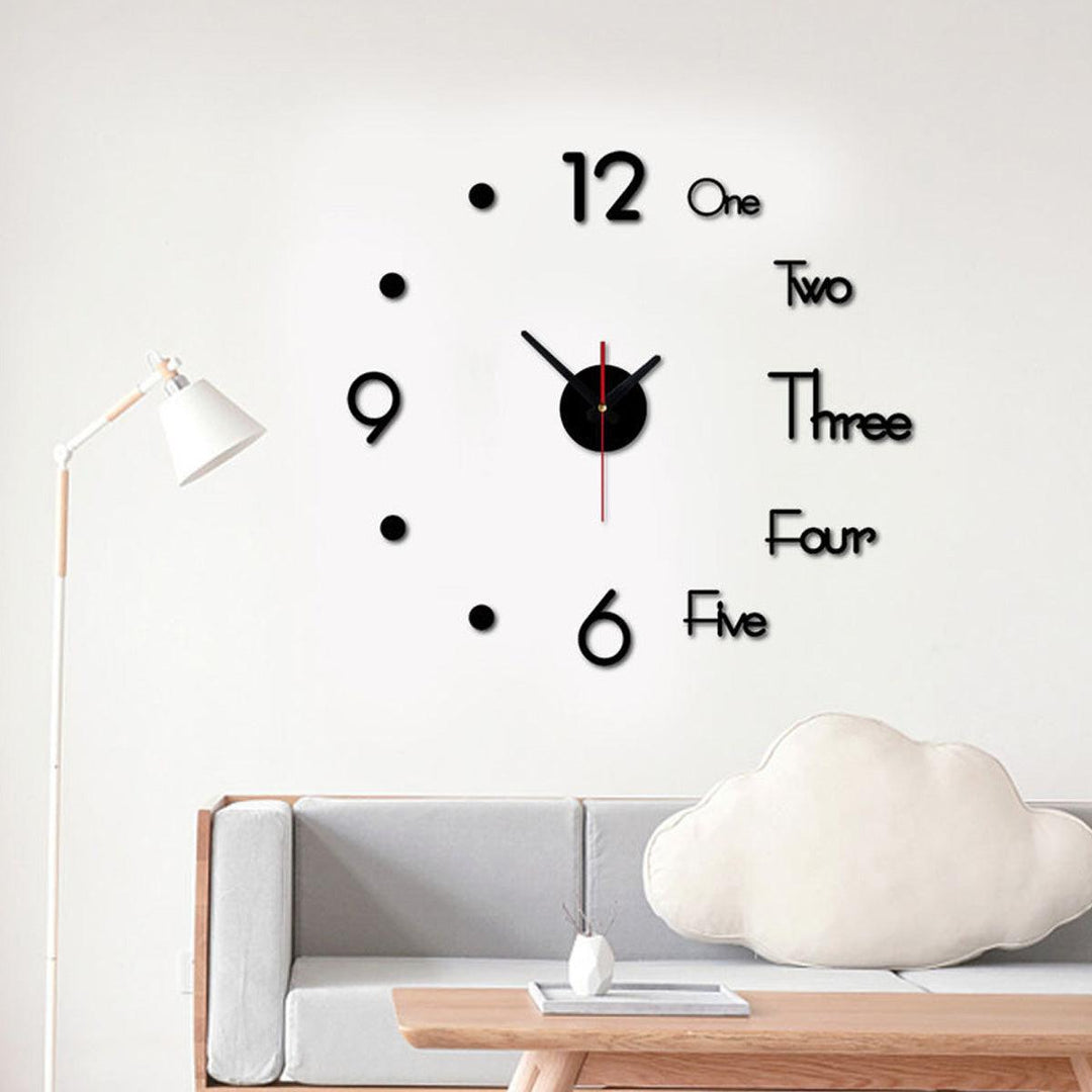 3D Modern DIY Wall Clock Mirror Surface Sticker Mechanism Clock Home Living Room Office Decor Clocks Acrylic - MRSLM