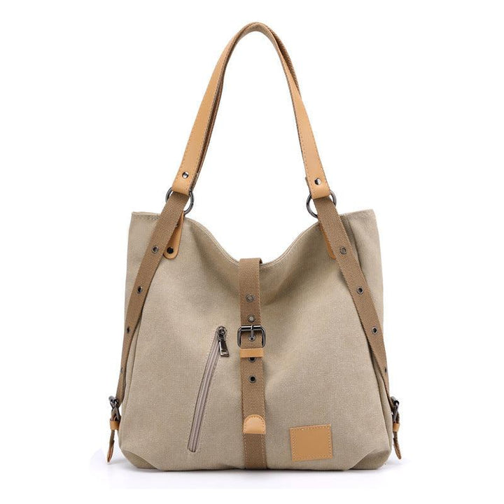 Women's large capacity canvas shoulder bag - MRSLM