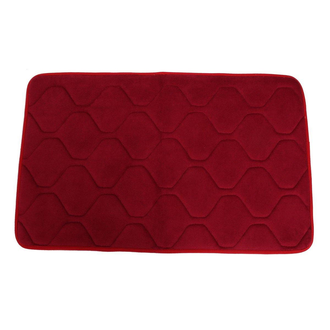 80x50cm Absorbent Anti Slip Memory Foam Carpet Bath Rug Coral Velvet Chronic Rebound Floor Mat - MRSLM