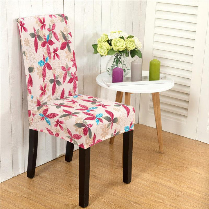 Honana WX-915 Elegant Flower Landscape Elastic Stretch Chair Seat Cover Dining Room Home Wedding Decor - MRSLM