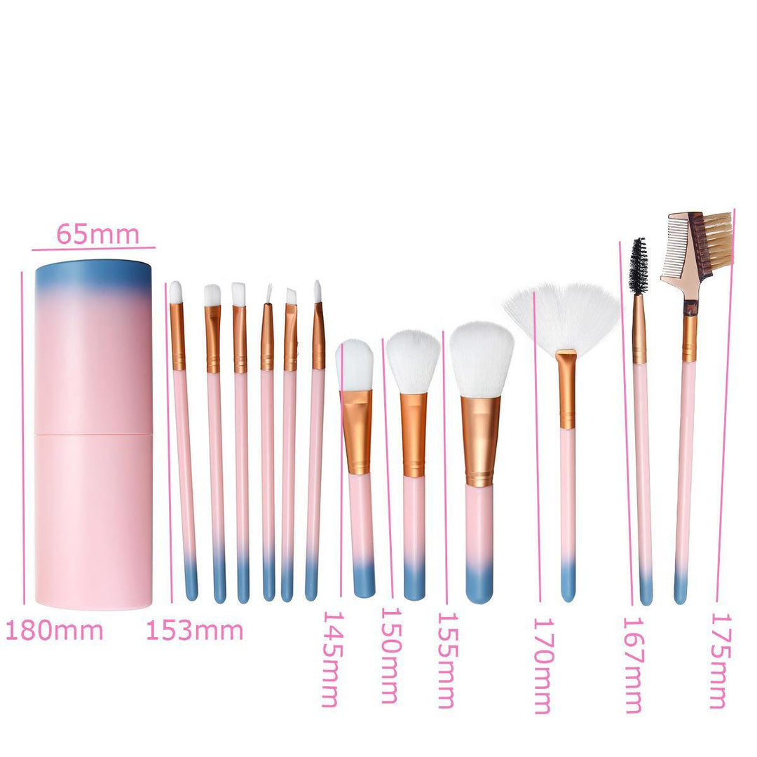 12Pcs Makeup Brushes Set Foundation Powder Eyeshadow Cosmetic Brush Tools - MRSLM