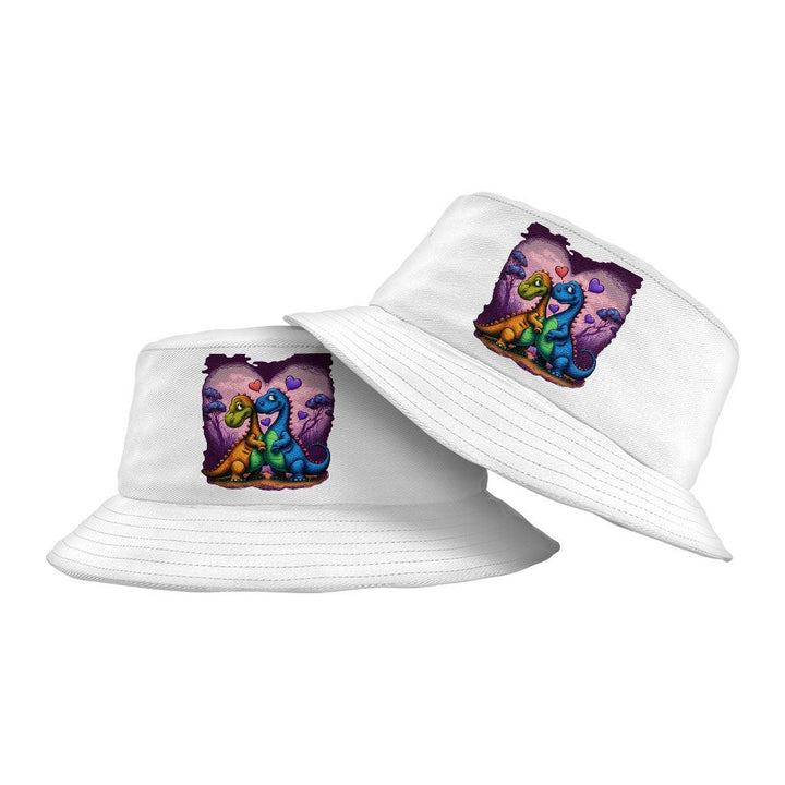 Love Bucket Hat - Dinosaur Hat - Colorful Bucket Hat - MRSLM