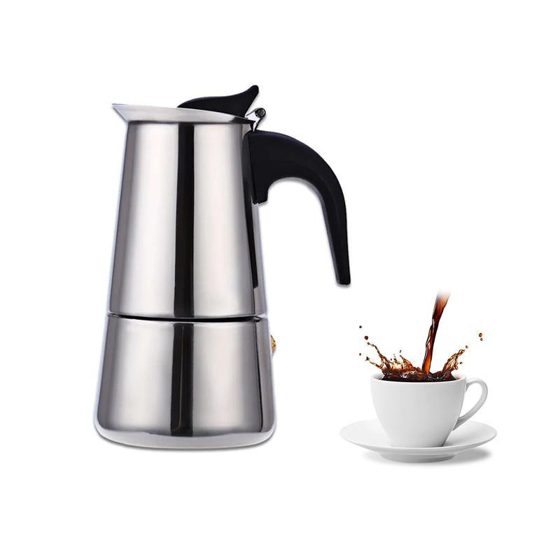 Stainless Steel Mocha Espresso Percolator Coffee Pot Stainless Steel Coffee Cup - MRSLM