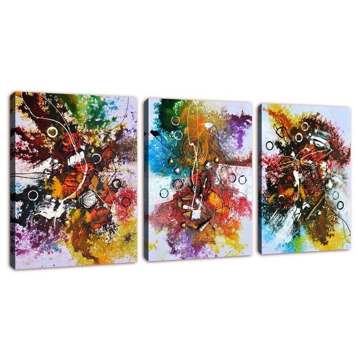 3Pcs Modern Abstract Canvas Paintings Wall Decorative Print Art Pictures Frameless Wall Hanging Decorations for Home Office - MRSLM