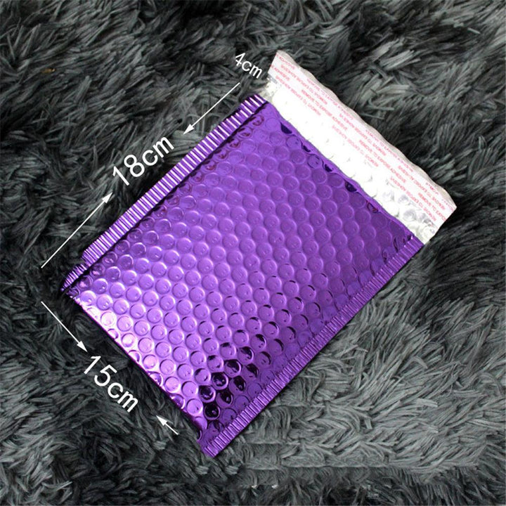 50Pcs Poly Bubble Envelope Purple Poly Bubble Mailers Aluminum Foil Bags Padded Envelopes Self Seal Bubble Envelope Shipping Mailer - MRSLM