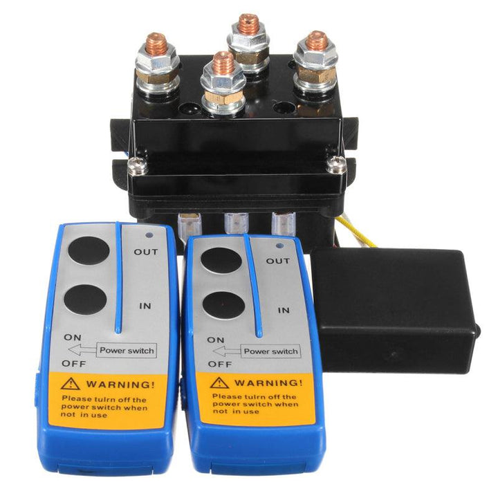 12V 500Amp HD Electric Capstan Contactor Winch Control Solenoid Twin Wireless Remote Recovery 4x4 - MRSLM