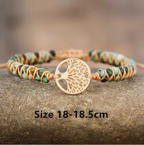 Natural Agate Beads, Hand-woven Yoga Friendship Lover Bracelet - MRSLM