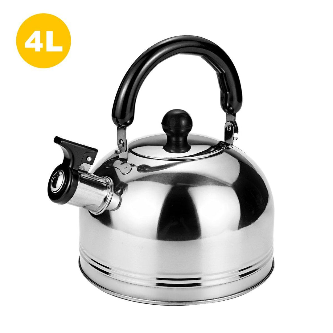 Kettle Stainless Steel Tea Induction Whistling Eletric Hob Pot Flat Base 2/3/4L - MRSLM