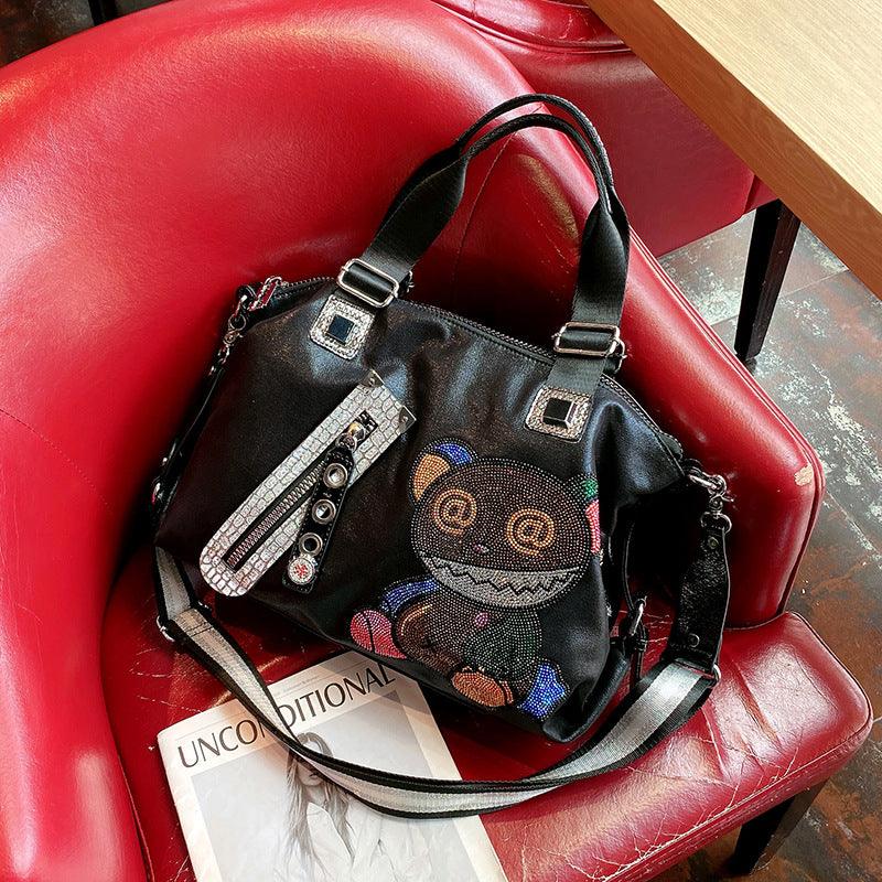 Large-capacity Soft Leather Hot Drilling Single-shoulder Diagonal Bag - MRSLM