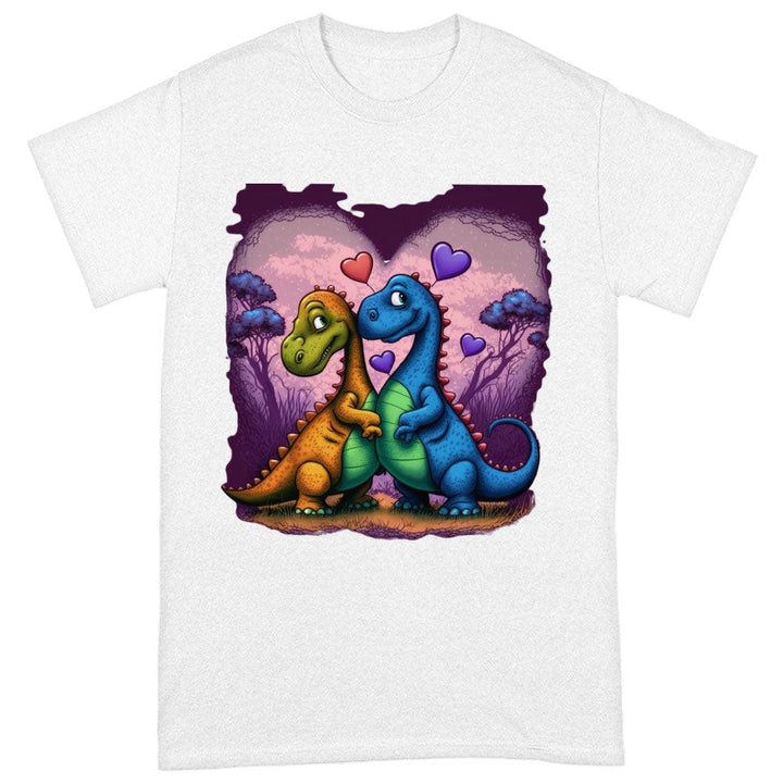 Love Heavy Cotton T-Shirt - Dinosaur Tee Shirt - Colorful T-Shirt - MRSLM