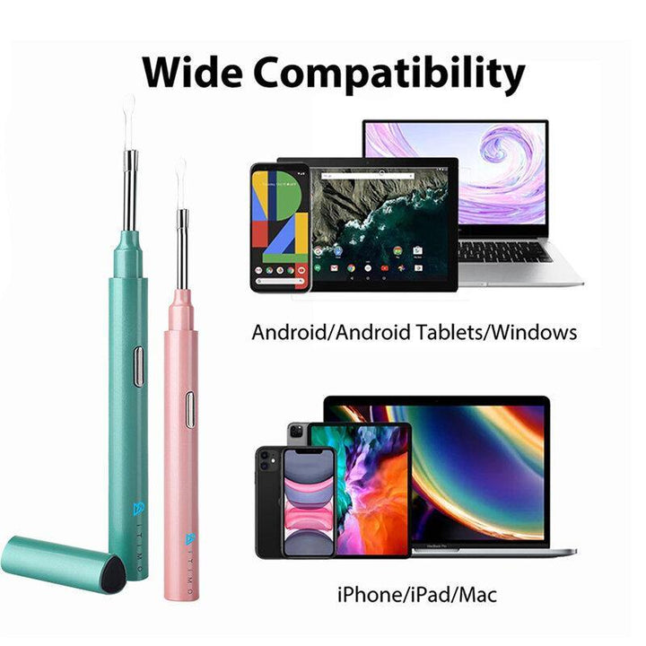 Smart Visual Ear Sticks Endoscope 300W High Precision Earpick Camera Mini WIFI Otoscope Health Care Ear Cleaner - MRSLM