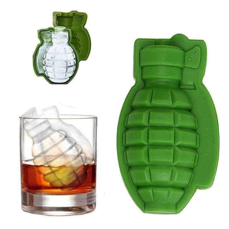 Ice Cube Maker DIY Creative Silica Gel Gun Bullet Skull Shape Tray Mold Home Bar Party Cool Whiskey Wine Ice Cream Bar Tool - MRSLM