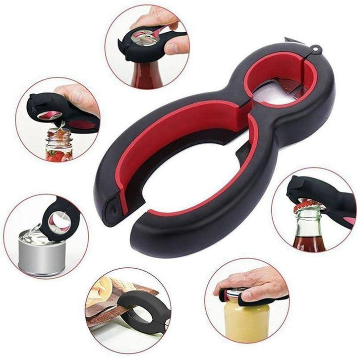 Kitchen Accessories 6 In 1 Multifunctional Canned Beer Bottle Opener Multifunctional Can Opener That Can Unscrew Cans - MRSLM