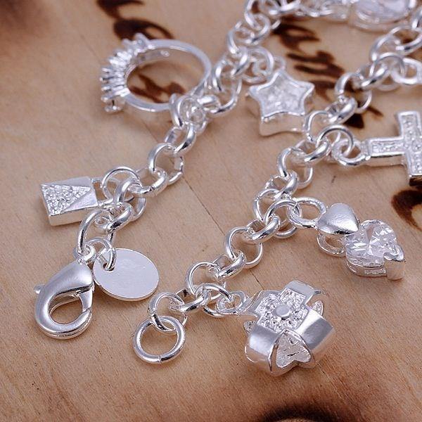 S925 sterling Silver color fashion charm bracelet - MRSLM