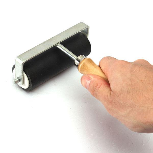 2/4/6inch Hard Rubber Print Ink Roller Lino Craft Tool - MRSLM