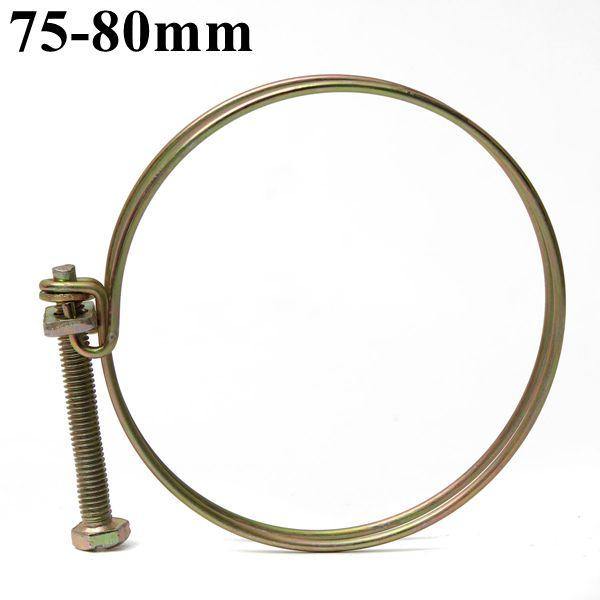 Adjustable Double Wire Water Gas Hose Clamp Pipe Clip Hoop Plumbing Fixture - MRSLM