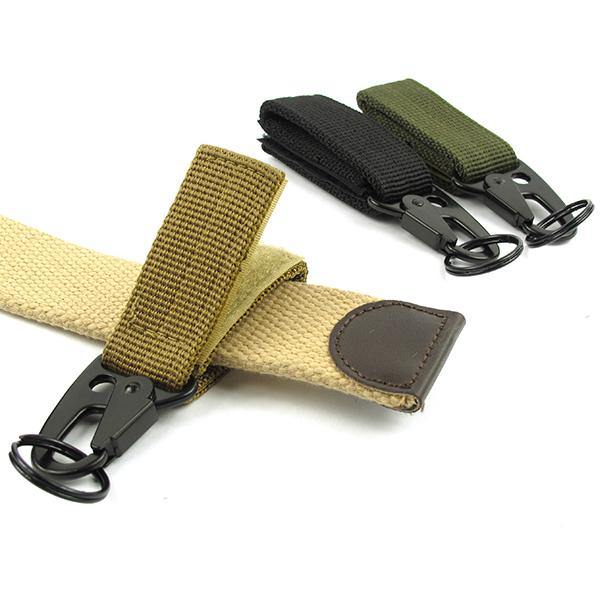 Carabiner Hook Webbing Buckle Nylon Molle Belt Hanging Key Ring Outdoor Tool - MRSLM